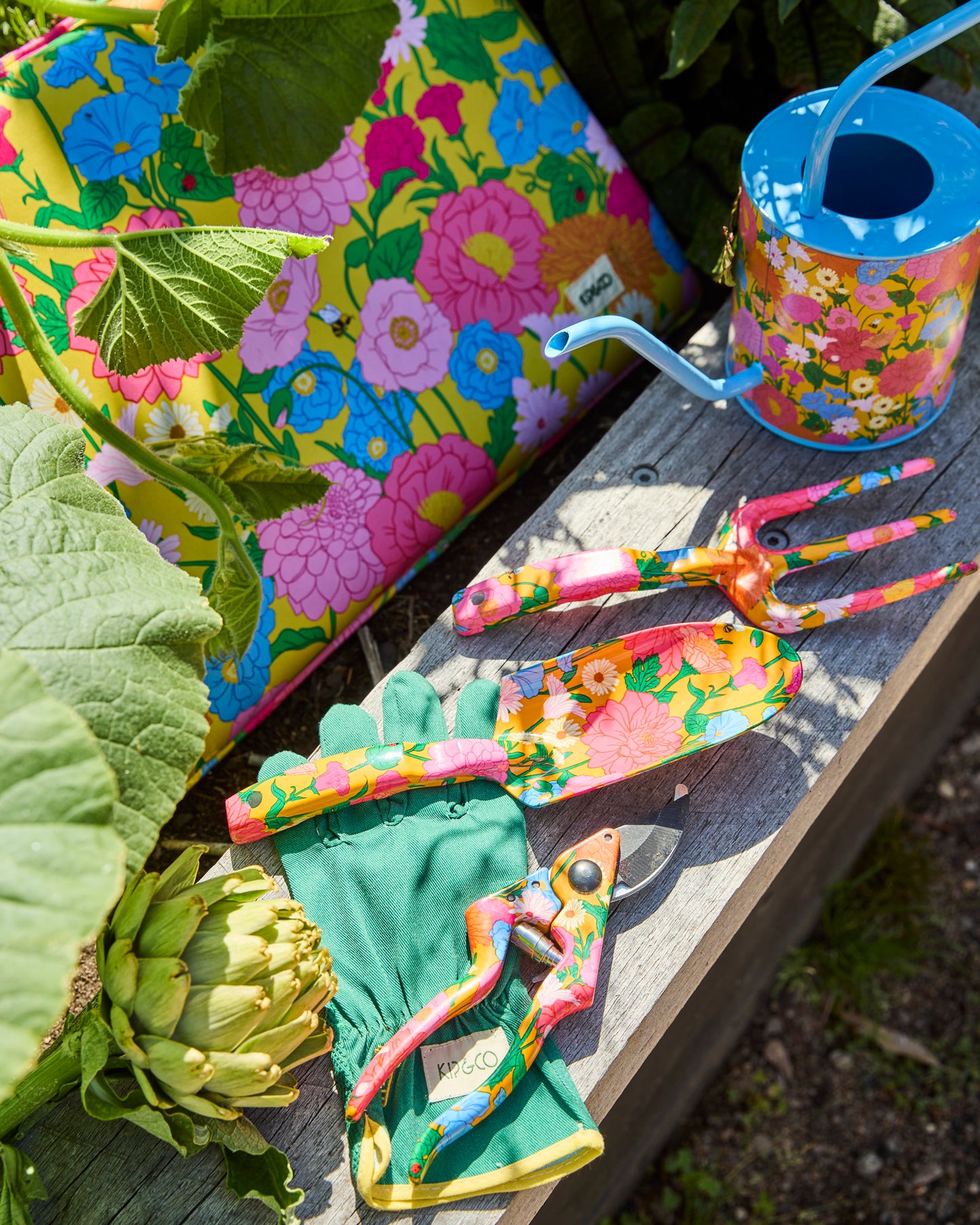 Kip & Co Follow the Sun Yellow Garden Tools & Gloves Set