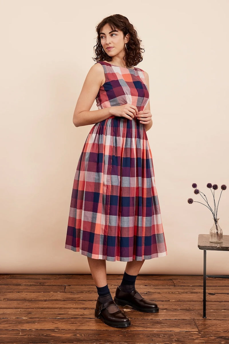 Emily & Fin Abigail Cherry Plaid Dress