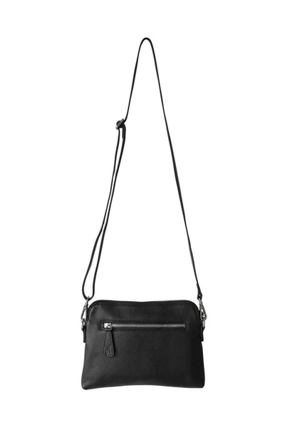 Back of Hoopla Mini Cross Body Slouch Bag in Black