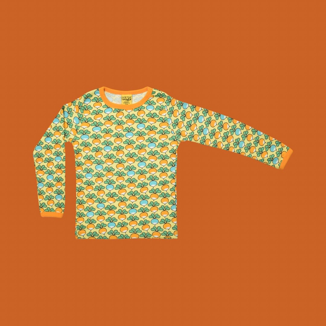 Duns Multi Radish Yellow Cream Long Sleeve Kids' Top