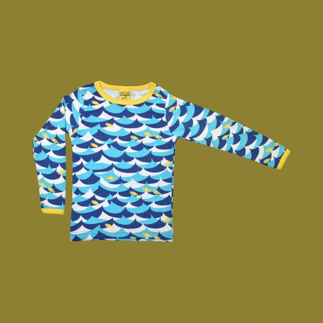 Duns Wave and Fish Long Sleeve Kids' Top