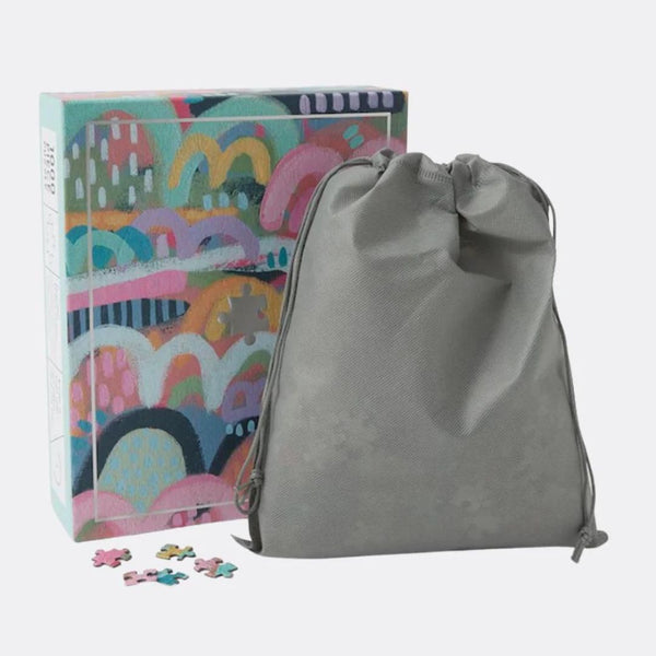 Journey of Something Neon Hills Jigsaw Puzzle Box and Bag