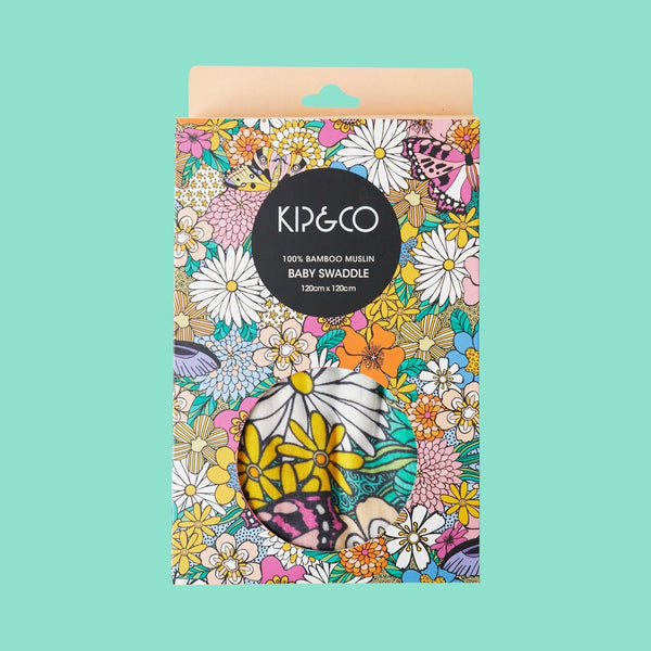 Kip & Co Bliss Floral Bamboo Baby Swaddle