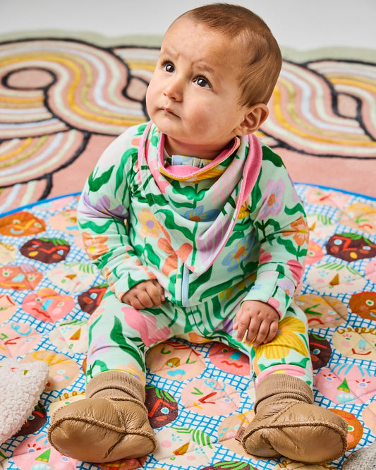 Kip & Co Sweet Flowers Organic Cotton Dribble Bib Set of 2