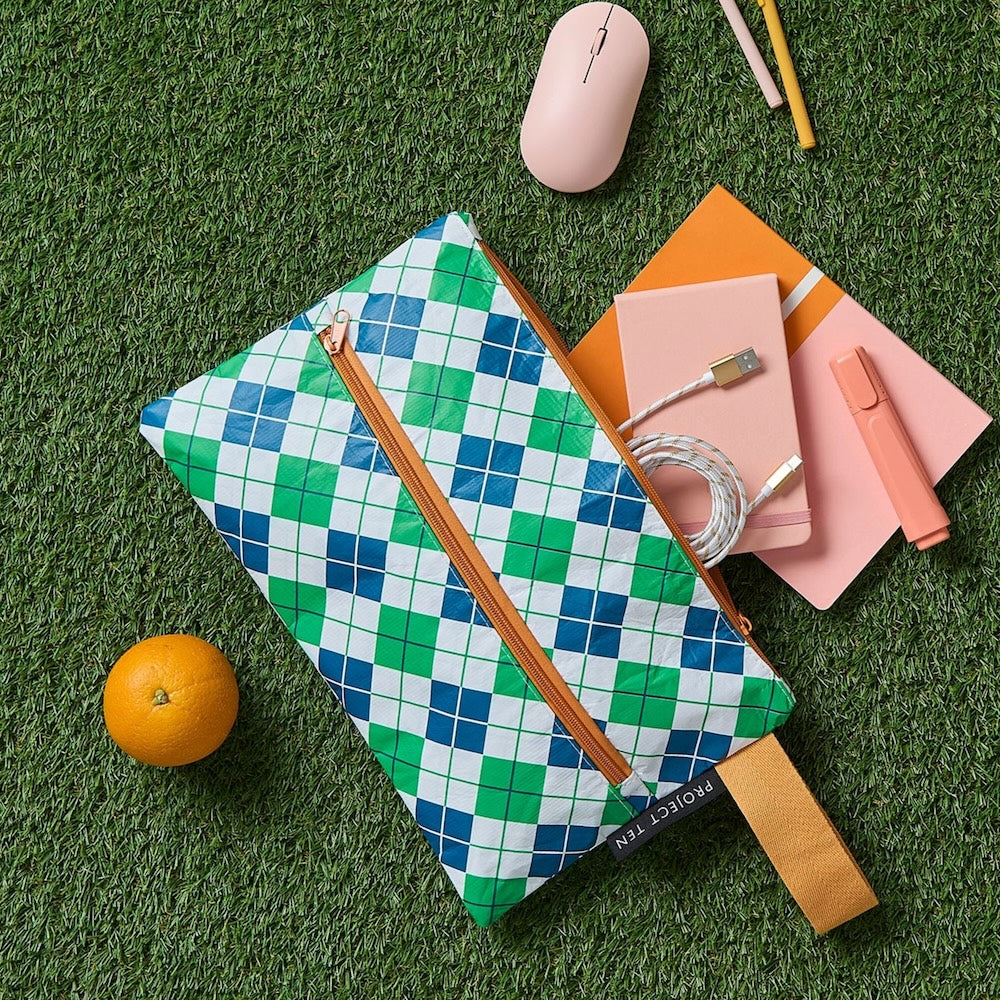 Project Ten Argyle Pencil Case