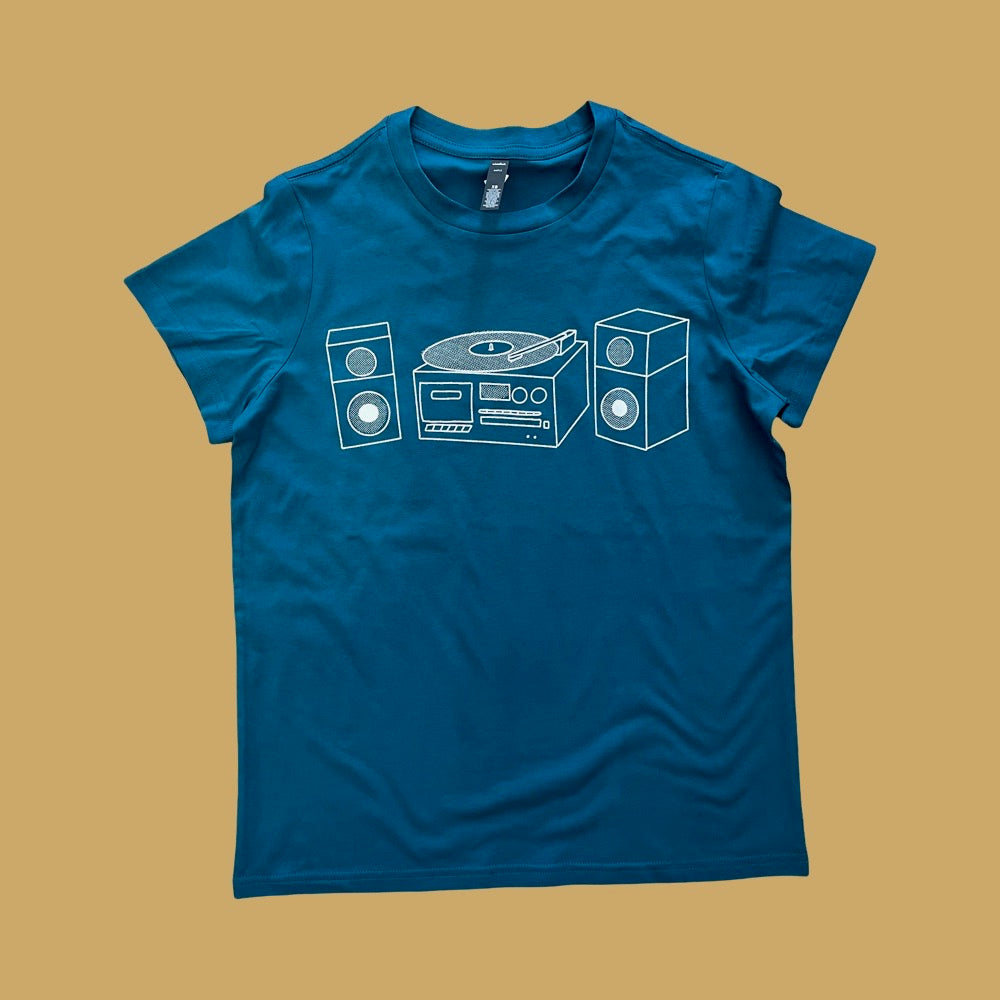 Ruck Rover Femme Fit On the Record Tee - Atlantic