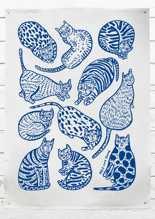 Able & Game 11 Cats Tea Towel