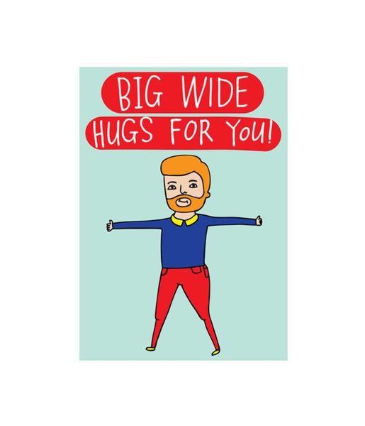 Able & Game Big Wide Hugs For You Card with white background