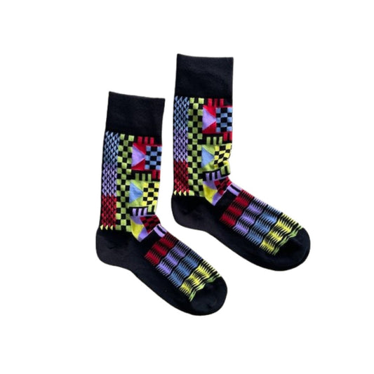 Afropop Geom Black Socks