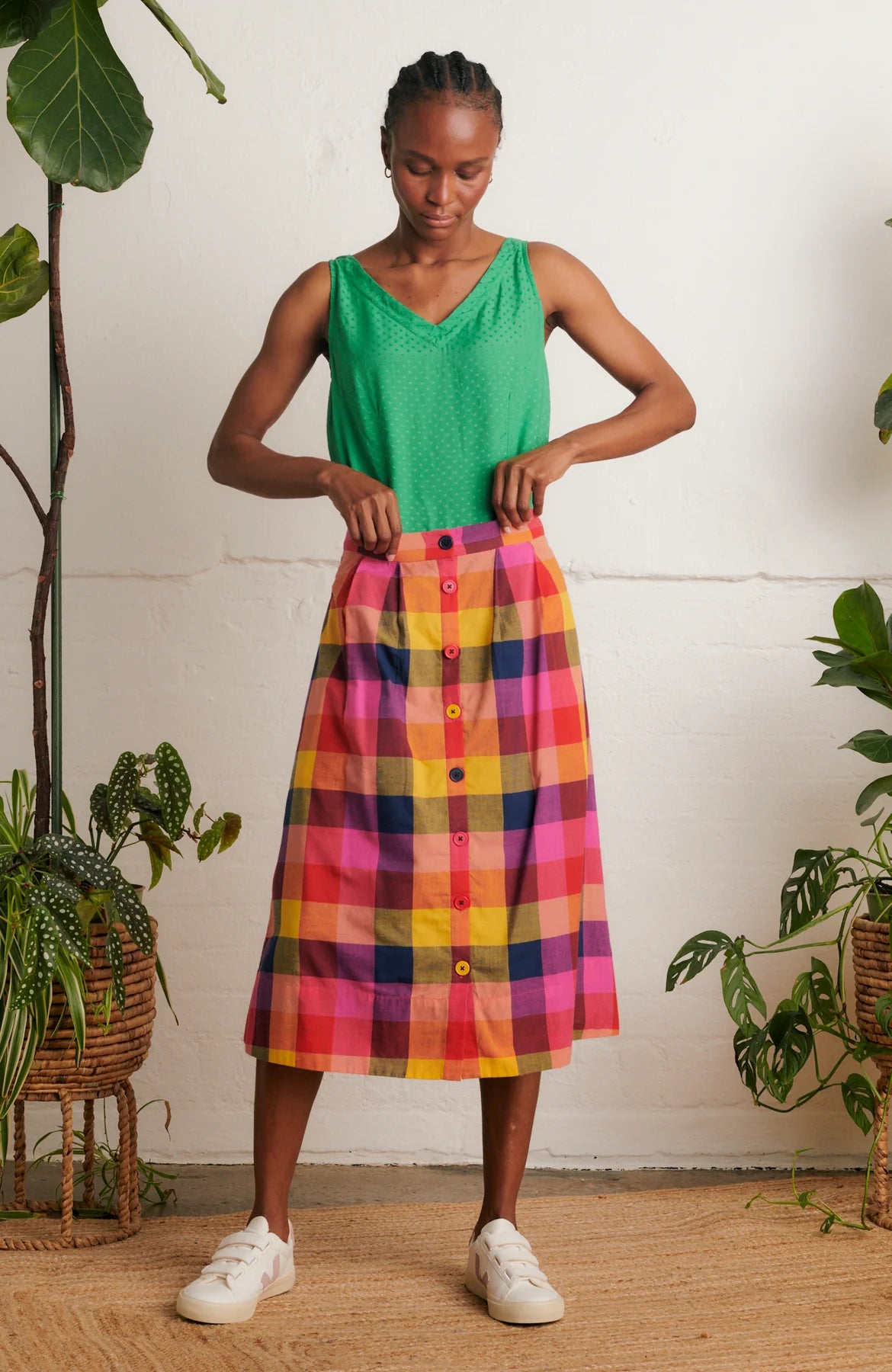 Emily & Fin Brianna Plaid Skirt