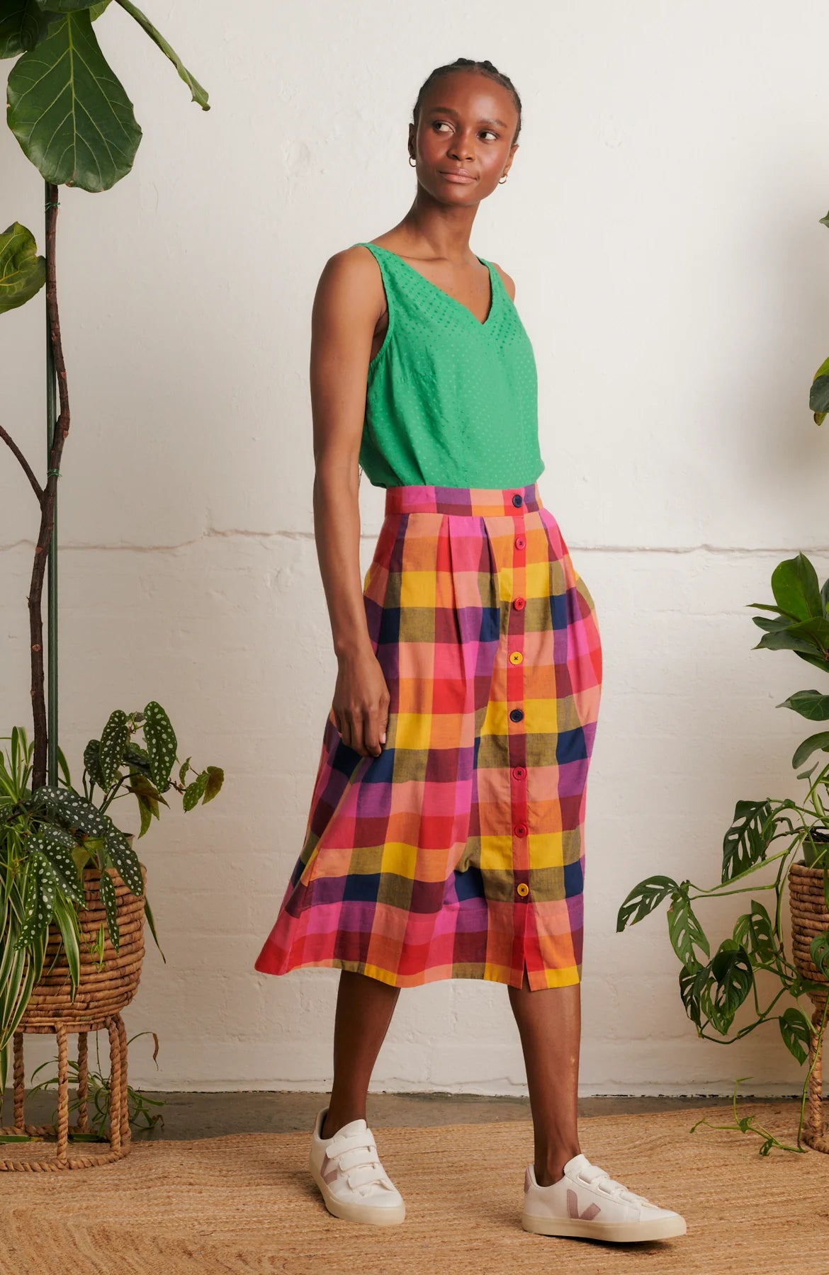 Emily & Fin Brianna Plaid Skirt