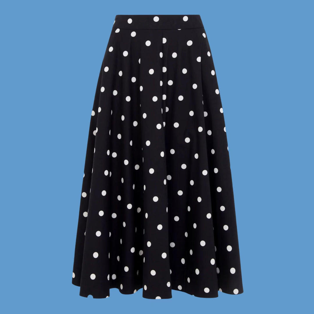 Emily & Fin Sandy Liquorice Spot Skirt - XS