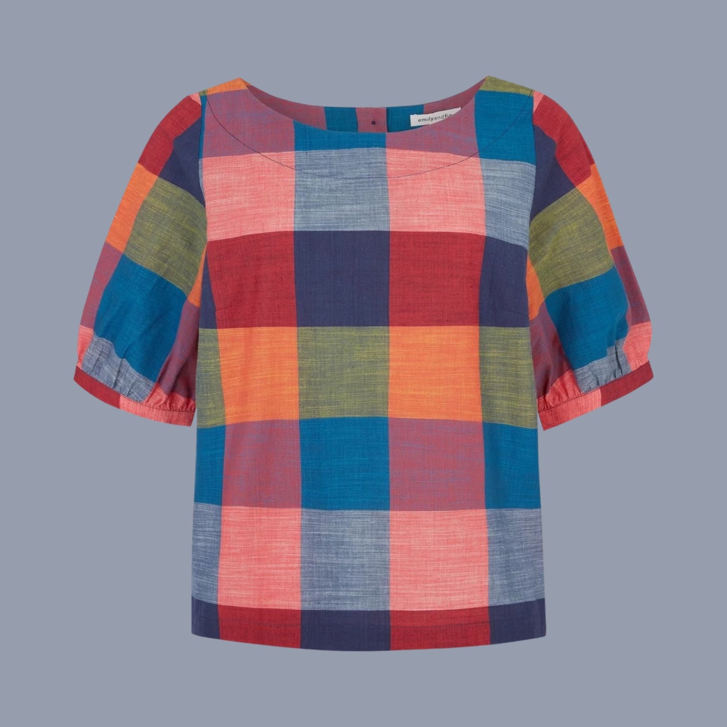 Emily & Fin Ava Festival Plaid Top