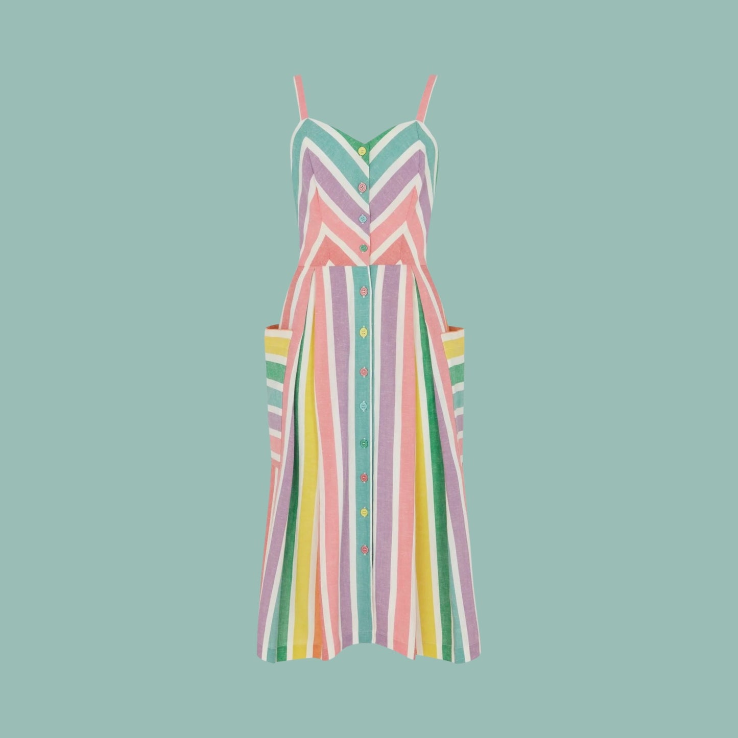 Emily & Fin Layla Over the Rainbow Stripe Sun Dress