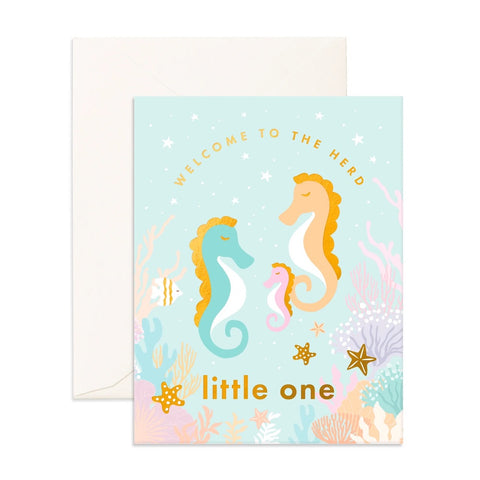 Fox & Fallow Welcome Little Seahorse Card