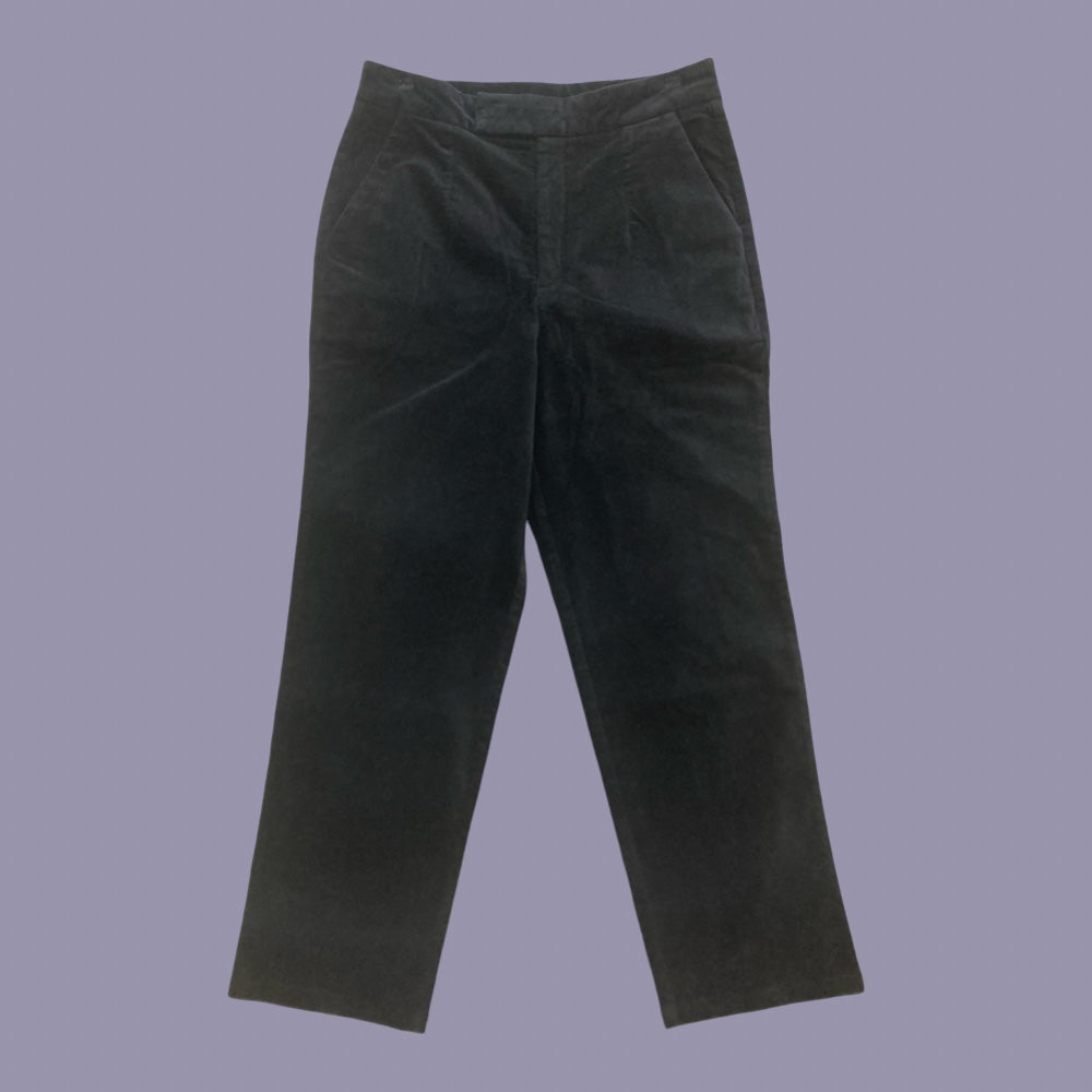 Frock Me Out Velvet Straight Leg Pants - Black
