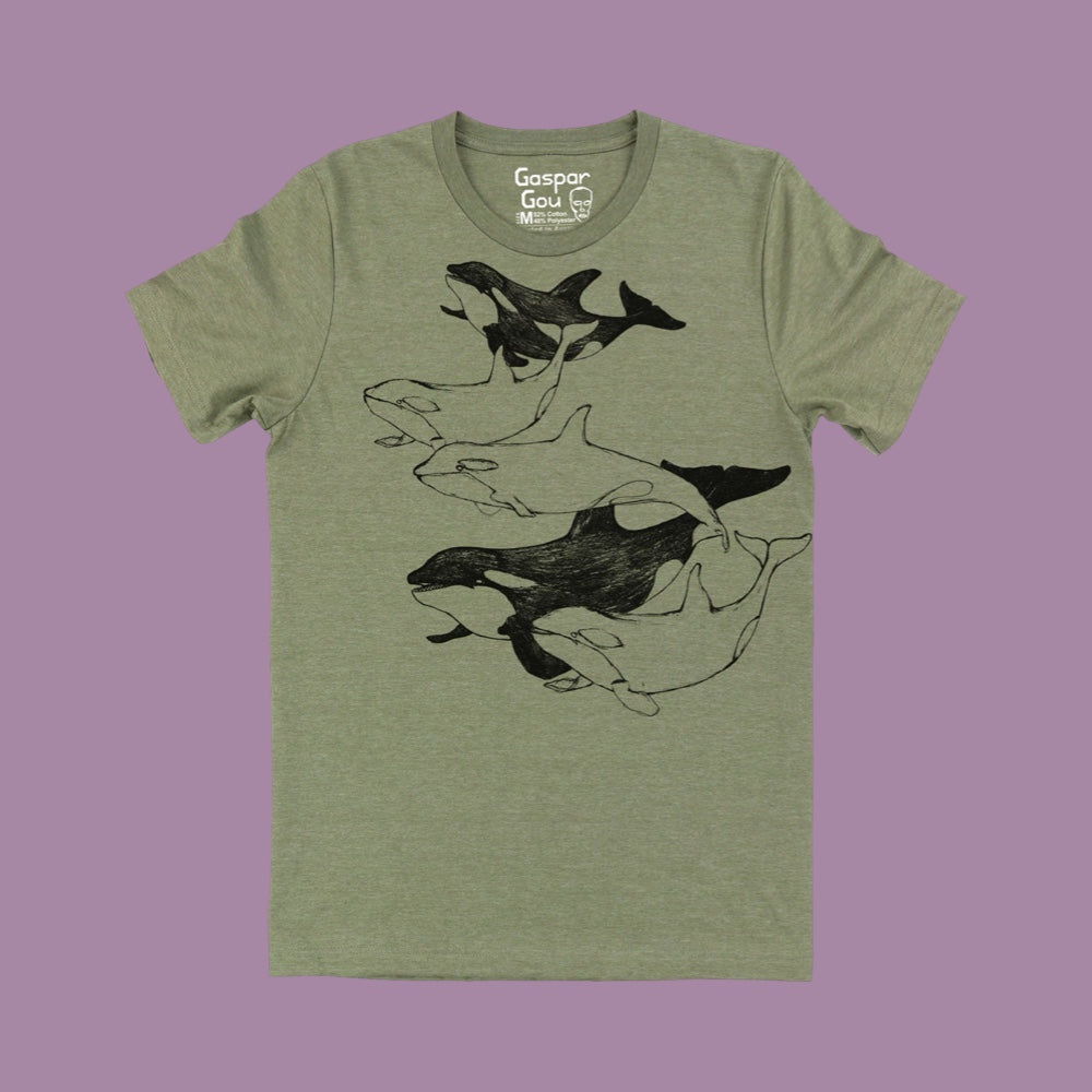 Gaspar Gou Orcas Tee - Khaki