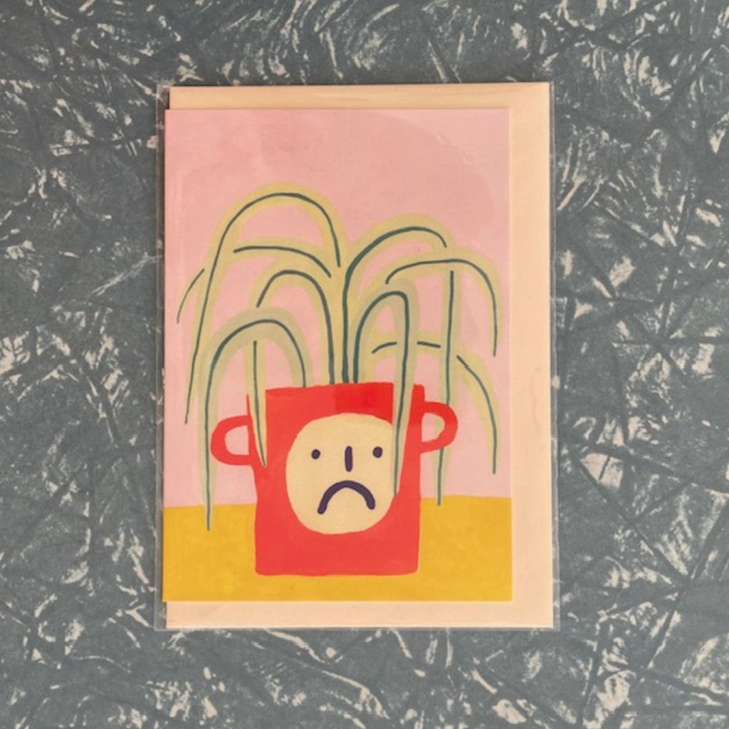Giant Pansy Sad Plant Card