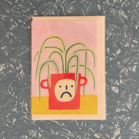 Giant Pansy Sad Plant Card