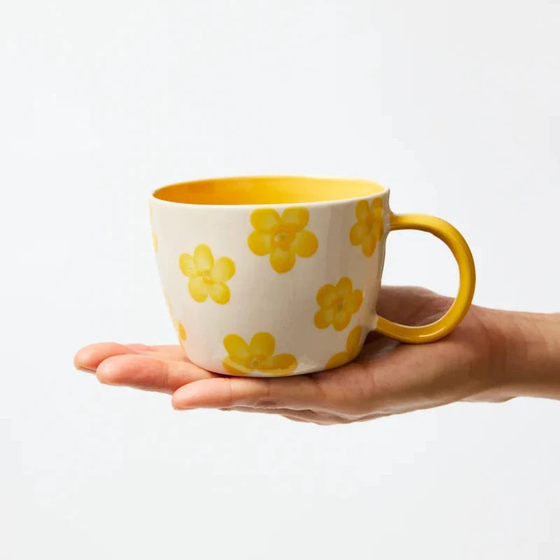 Jones & Co Chino Mug - Mustard Daisy