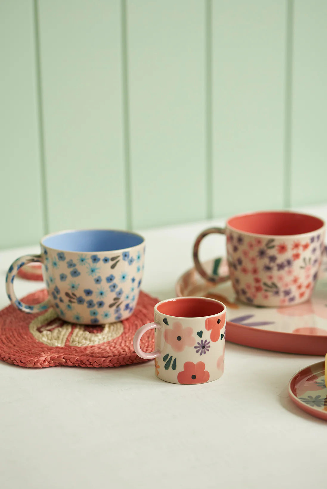 Jones & Co Ditsy Espresso Cup - Pink