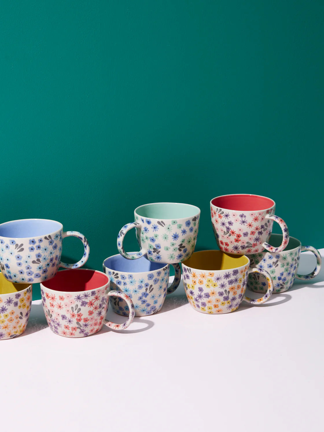 Jones & Co Ditsy Mug - Chartreuse