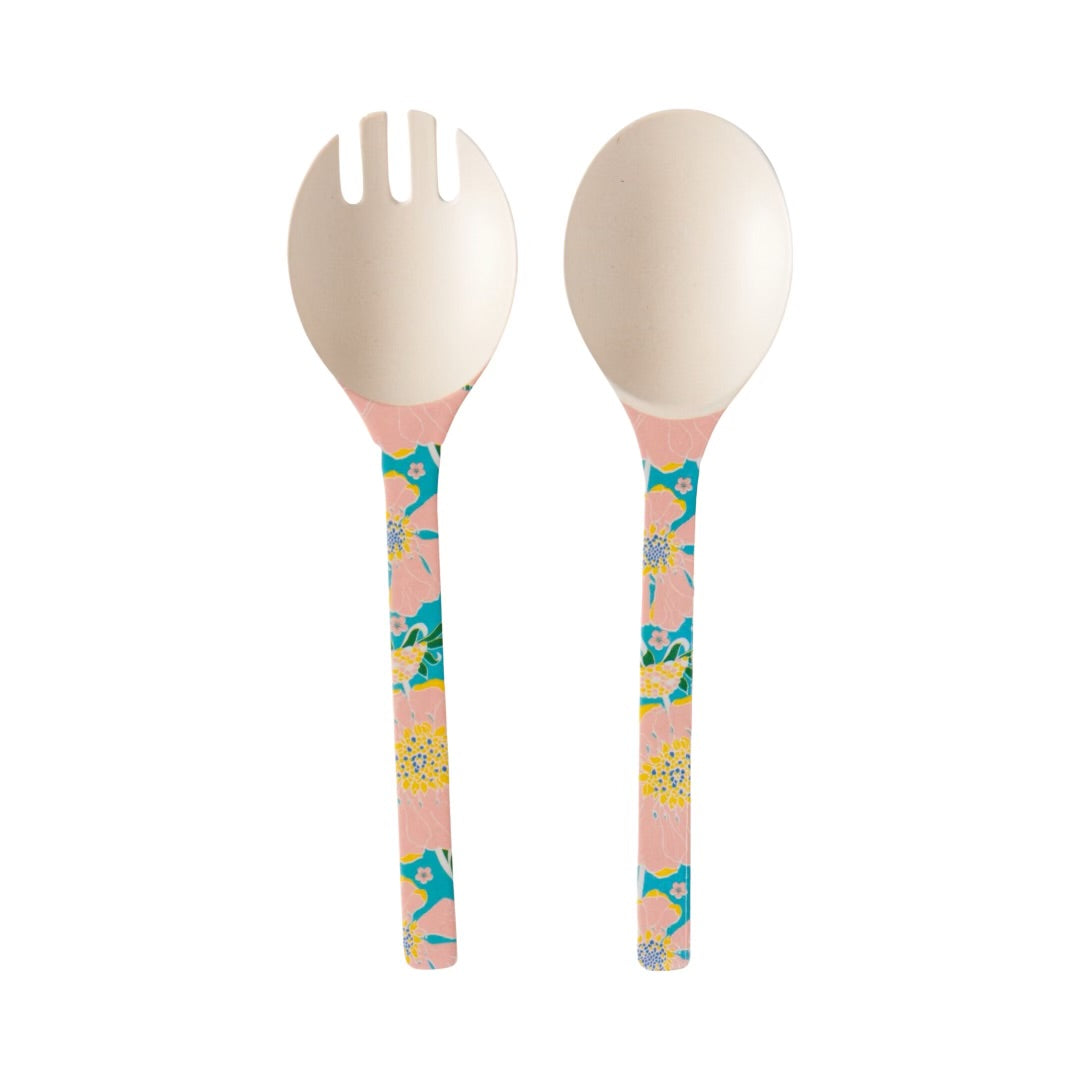 Kip & Co Tumbling Flowers Salad Servers