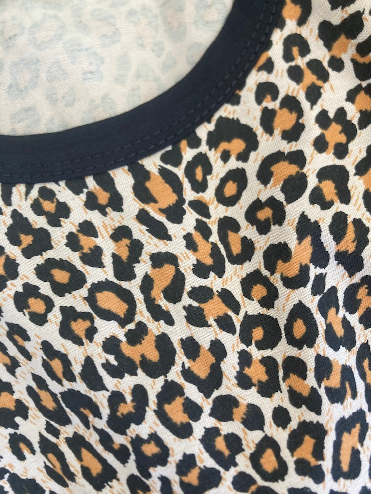 Run and Fly Leopard Tee Shirt - Natural