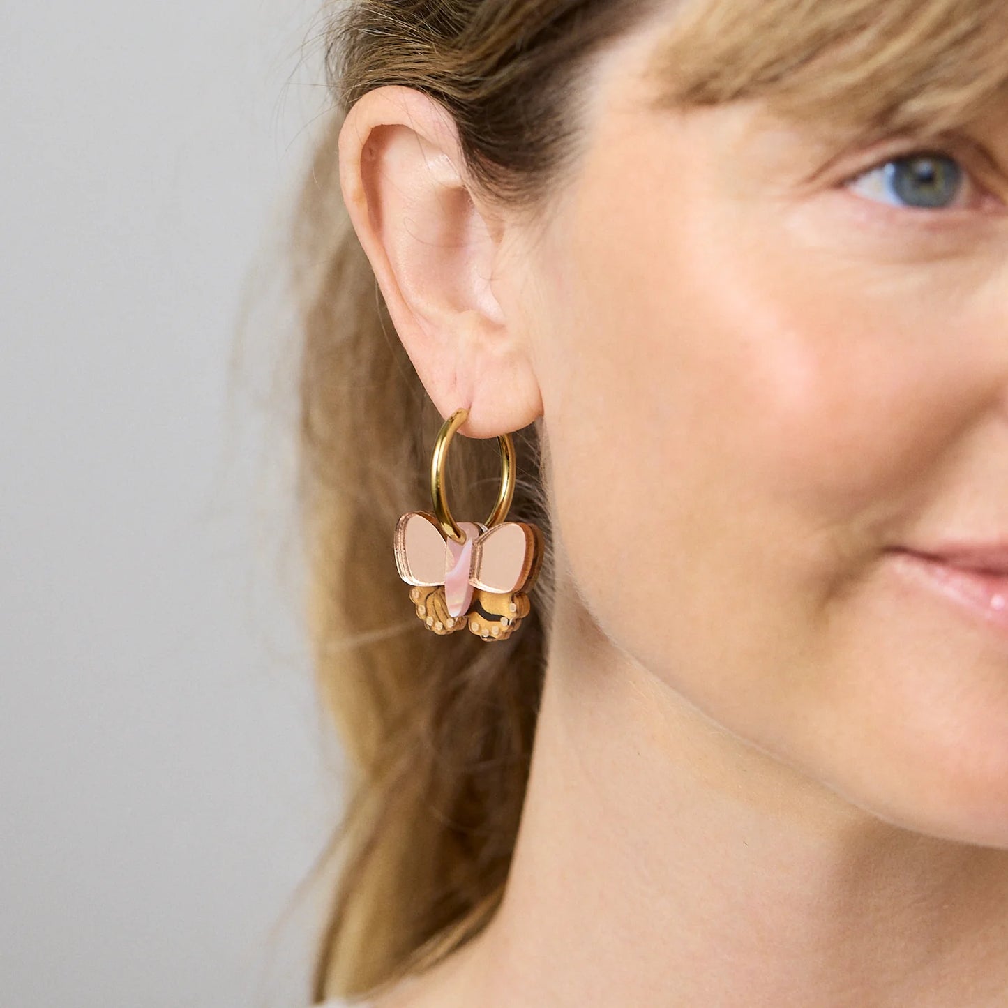 Martha Jean Butterfly Earrings - Plum