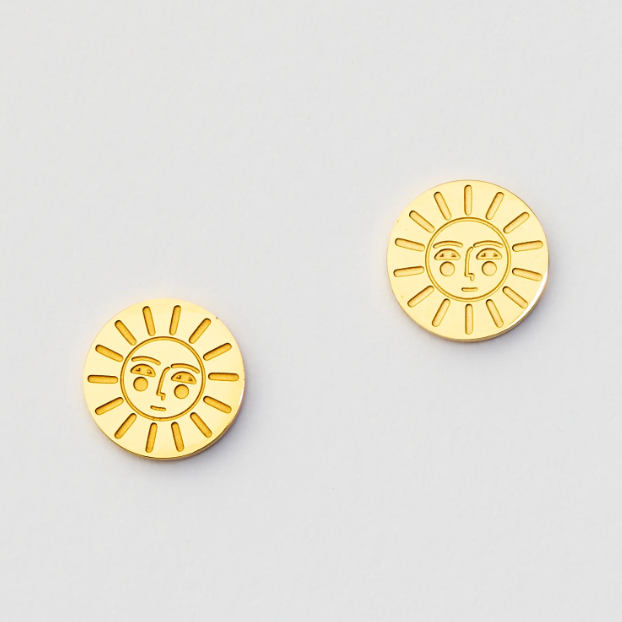 Martha Jean Sun Studs - Gold