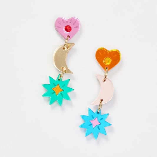 Martha Jean Mia Earrings - Rainbow