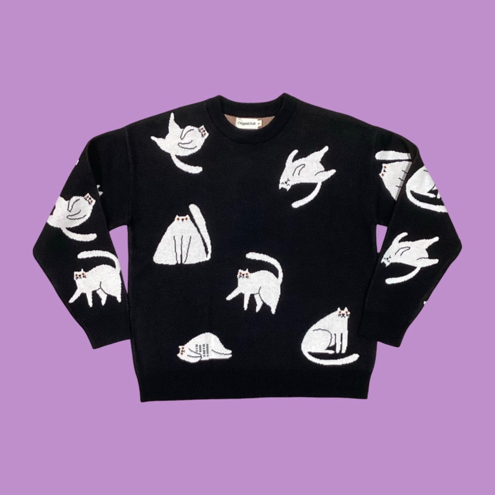 Origami Doll Midnight Cat Jumper