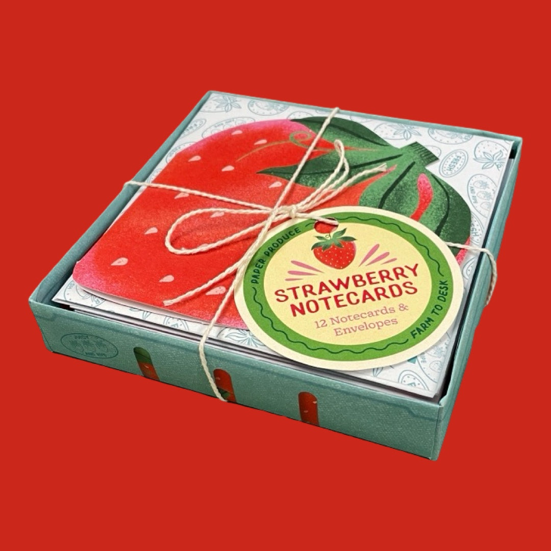 Paper Produce Strawberry Notecards