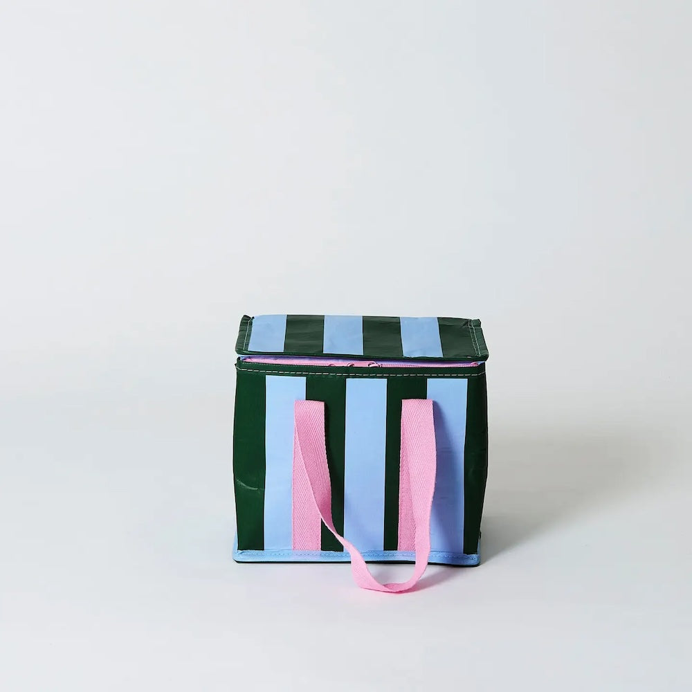 Project Ten Green Blue Stripe Mini Insulated Tote