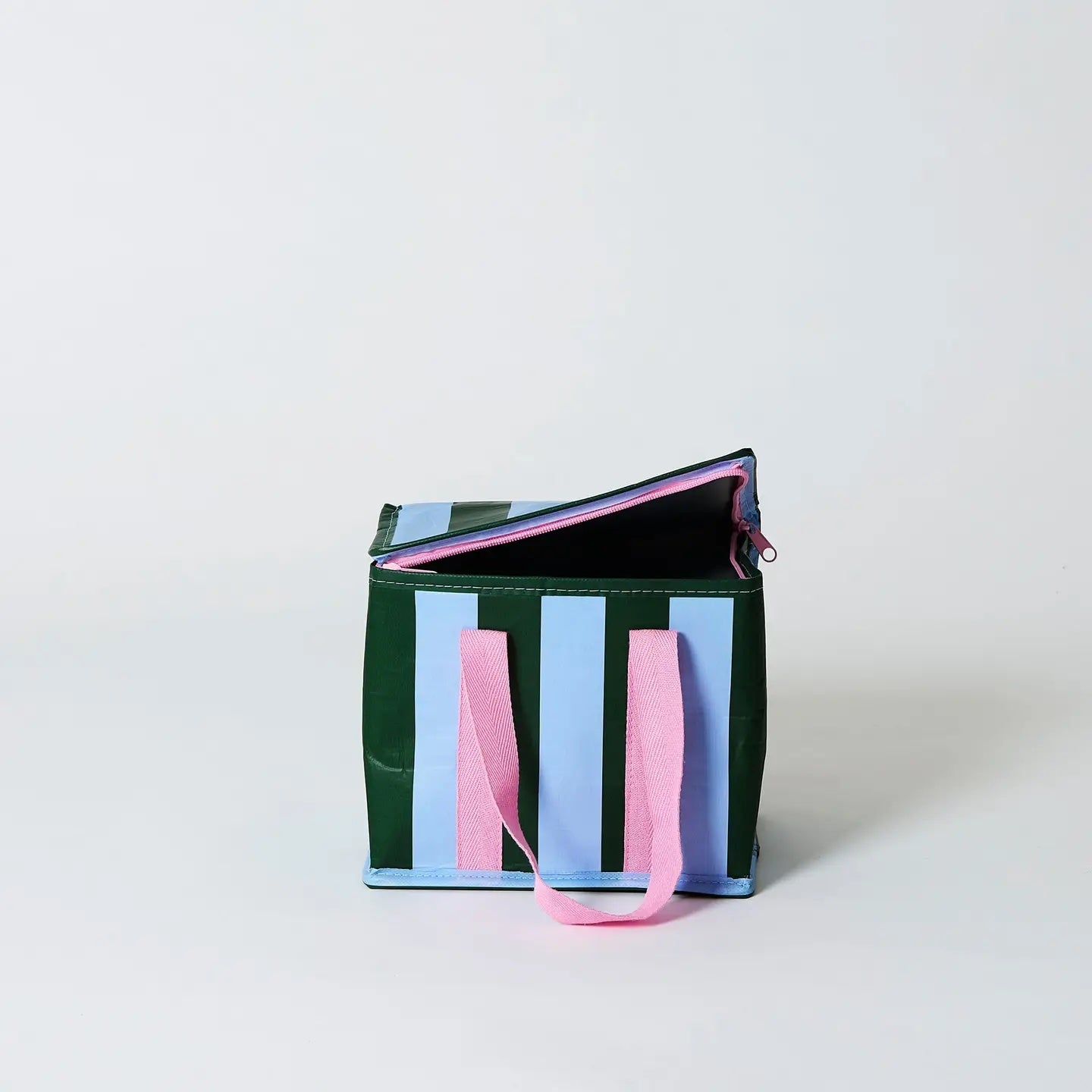 Project Ten Green Blue Stripe Mini Insulated Tote