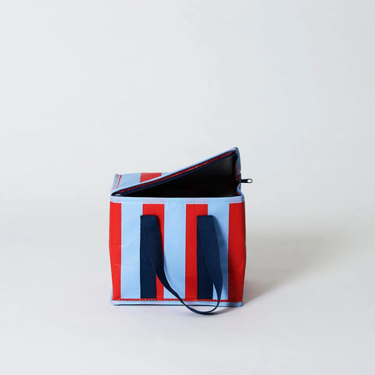 Project Ten Red Blue Stripe Mini Insulated Tote