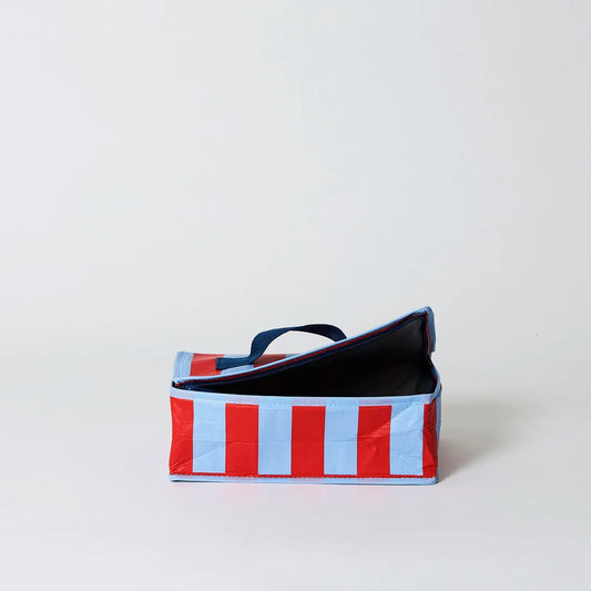 Project Ten Red Blue Stripe Takeaway Bag
