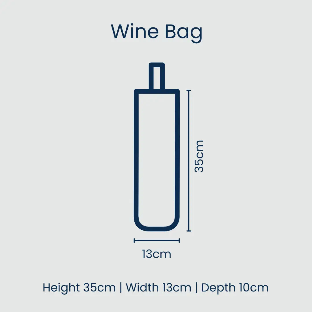Project Ten Red Blue Stripe Wine Bag