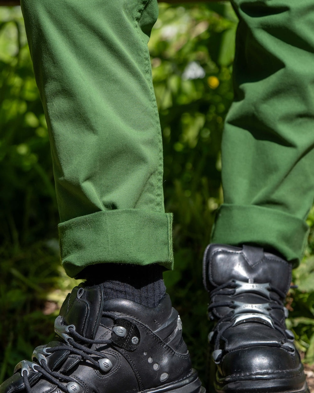 Rebel Romance Stretch Twill Dungarees - Forest Green