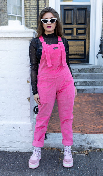 Run and Fly Pink Cord Dungarees