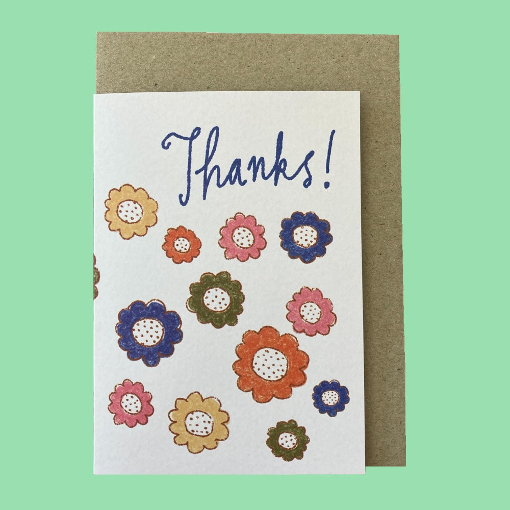 Snail Mail Paper Goods Thanks Scatter Floral Card