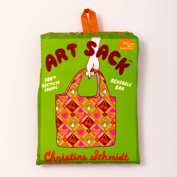 Yellow Owl Workshop Art Sack Shopping Bag - F*** Off by Christine Schmidt