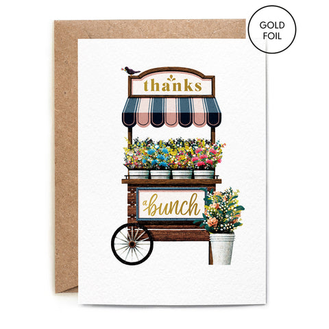 Folio Thanks A Bunch Card with Gold Foil