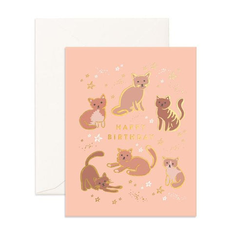 Fox & Fallow Happy Birthday Cats Card