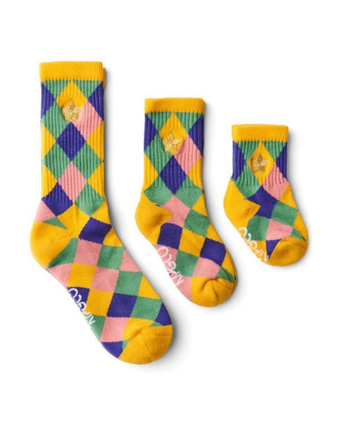 Kip & Co Harlequin Party Socks in Various Sizes