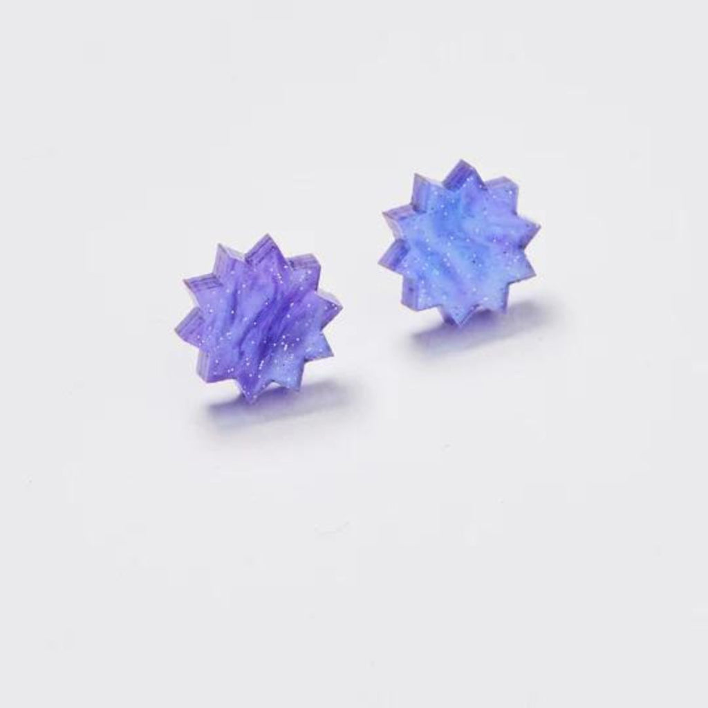 Martha Jean Star Studs in Lilac