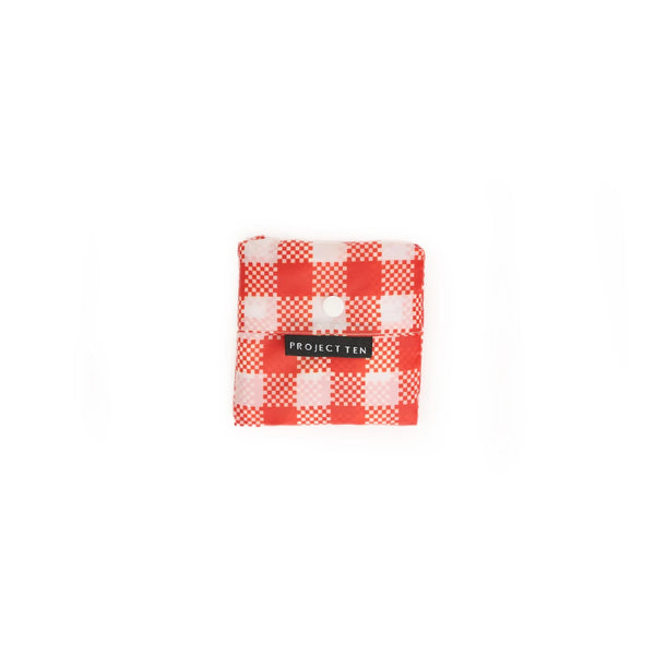 Project Ten Red Checkerboard Pocket Shopper