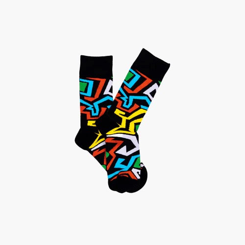 Afropop High Life Socks - Green/Yellow/Red/Blue