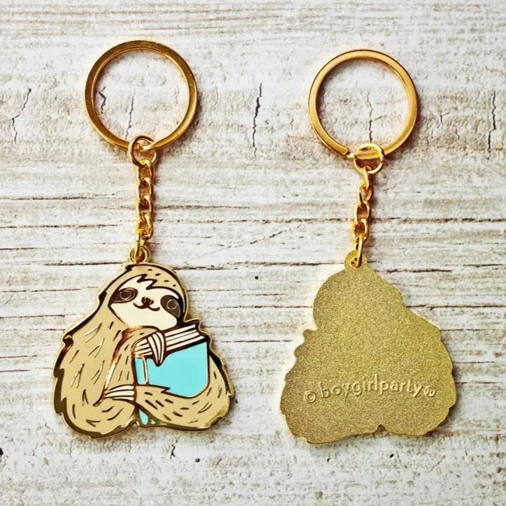 Boygirlparty Book Sloth Keychain