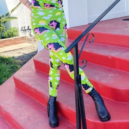 nooworks checkered ladies leggings australia free shipping